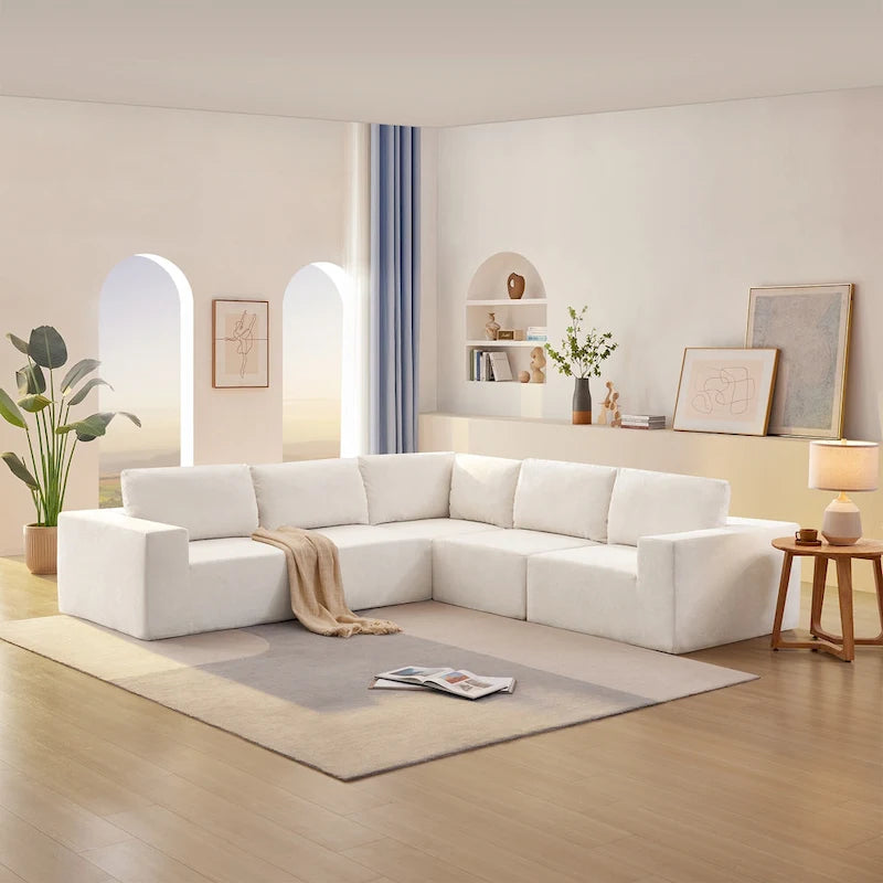 147 Sofa modułowa, narożnik w kształcie litery L z szerokim siedziskiem, dowolna konfiguracja