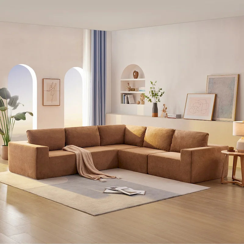 147 Sofa modułowa, narożnik w kształcie litery L z szerokim siedziskiem, dowolna konfiguracja