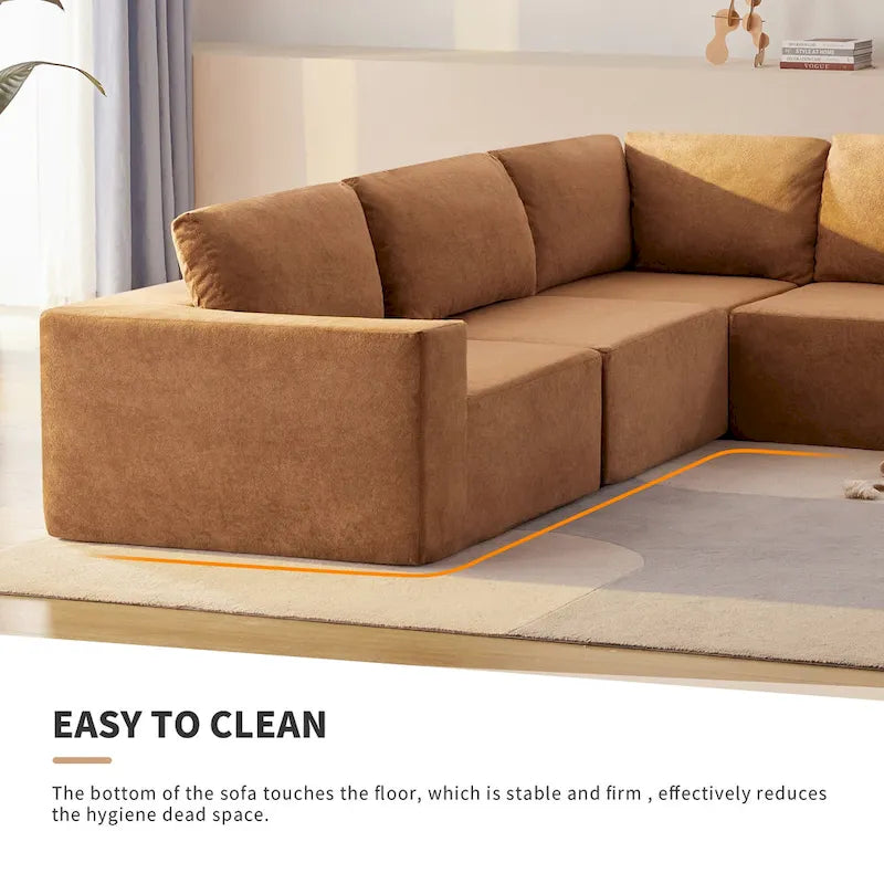 147 Sofa modułowa, narożnik w kształcie litery L z szerokim siedziskiem, dowolna konfiguracja