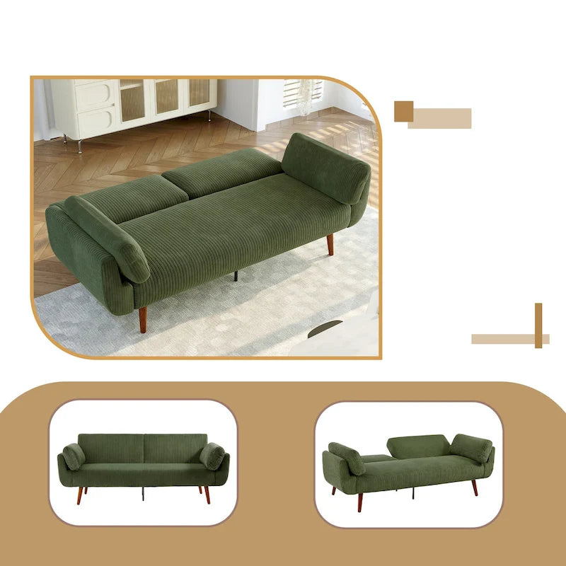 Rozkładana Sofa Futon Sofa Łóżko Fotel Relaksacyjny do Salonu