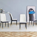 Ensemble de chaises de salle à manger hautes et élégantes pour différentes pièces, matériau en PU amélioré.