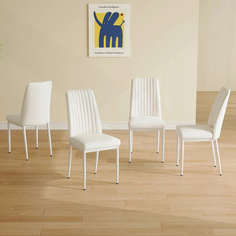 Ensemble de chaises de salle à manger hautes et élégantes pour différentes pièces, matériau en PU amélioré.