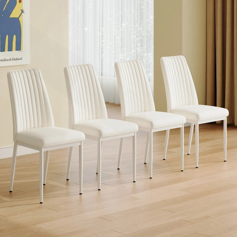 Ensemble de chaises de salle à manger hautes et élégantes pour différentes pièces, matériau en PU amélioré.