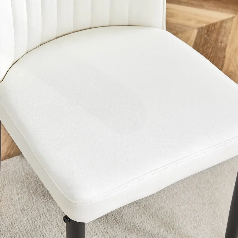 Ensemble de chaises de salle à manger hautes et élégantes pour différentes pièces, matériau en PU amélioré.