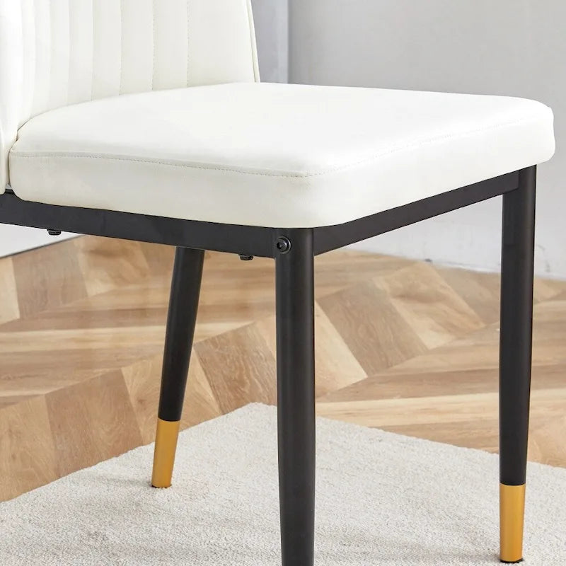 Ensemble de chaises de salle à manger hautes et élégantes pour différentes pièces, matériau en PU amélioré.