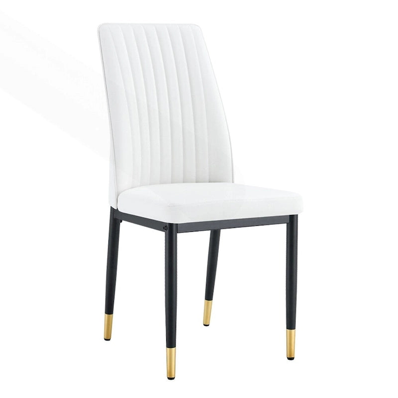 Ensemble de chaises de salle à manger hautes et élégantes pour différentes pièces, matériau en PU amélioré.