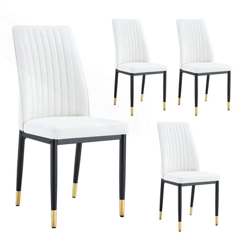 Ensemble de chaises de salle à manger hautes et élégantes pour différentes pièces, matériau en PU amélioré.