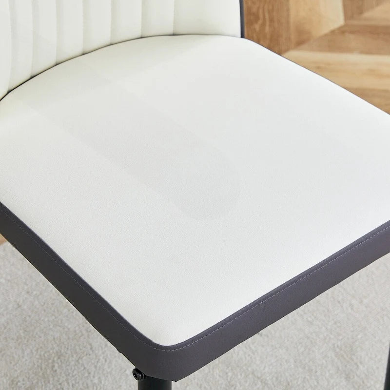 Ensemble de chaises de salle à manger hautes et élégantes pour différentes pièces, matériau en PU amélioré.