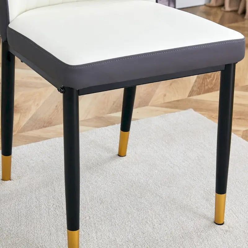 Ensemble de chaises de salle à manger hautes et élégantes pour différentes pièces, matériau en PU amélioré.