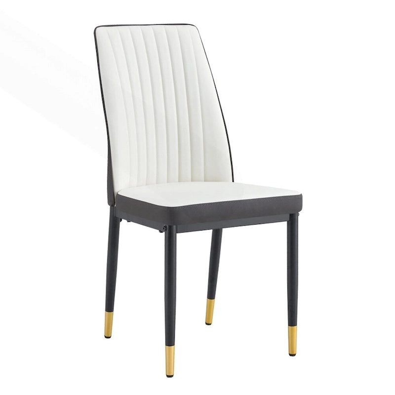Ensemble de chaises de salle à manger hautes et élégantes pour différentes pièces, matériau en PU amélioré.