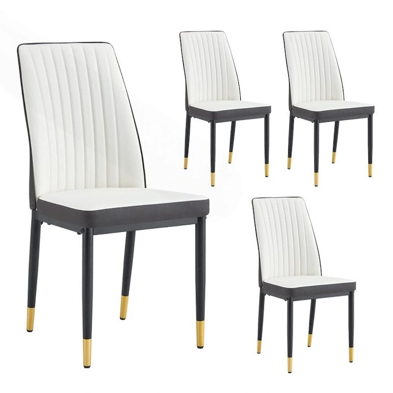Ensemble de chaises de salle à manger hautes et élégantes pour différentes pièces, matériau en PU amélioré.