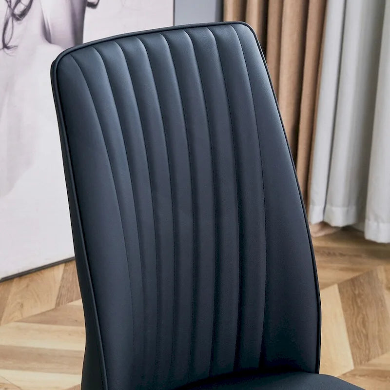 Ensemble de chaises de salle à manger hautes et élégantes pour différentes pièces, matériau en PU amélioré.