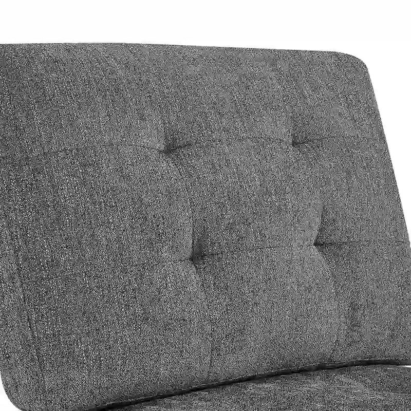 Szara sofa narożna 116-osobowa z 6 miejscami siedzącymi, krzesłami i schowkiem