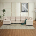 Biała 118,1 luksusowa sofa 6-osobowa w kształcie litery U