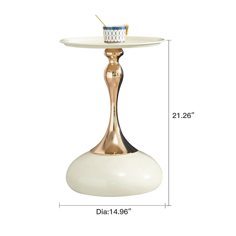 14.96 Stolik boczny ze stali węglowej w kolorze złotym, nowoczesny design