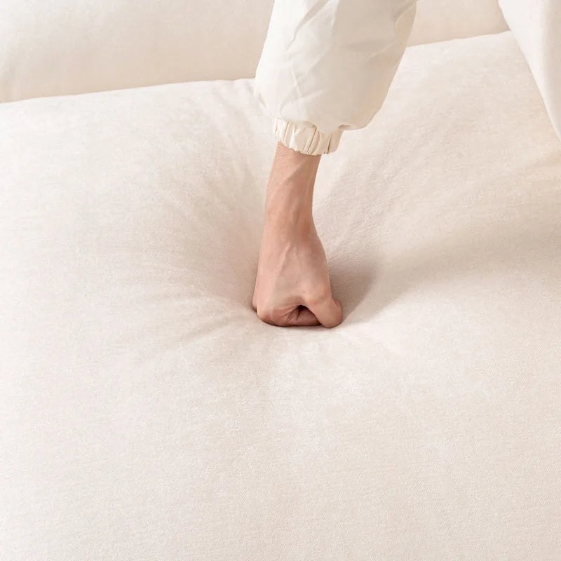 93,31 Faux Lenon Modułowa Sofa Narożna z Otomaną, Drewniany Stelaż