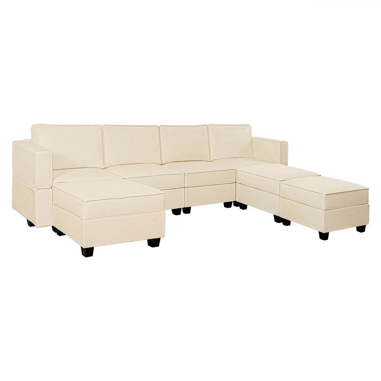 Modułowa rozkładana sofa segmentowa z funkcją spania (dwuosobowa)