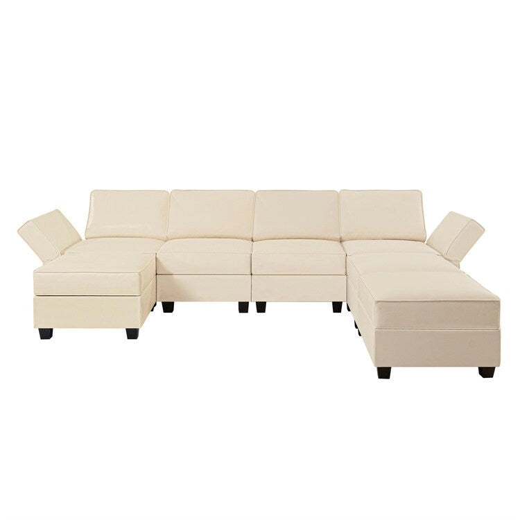 Modułowa rozkładana sofa segmentowa z funkcją spania (dwuosobowa)