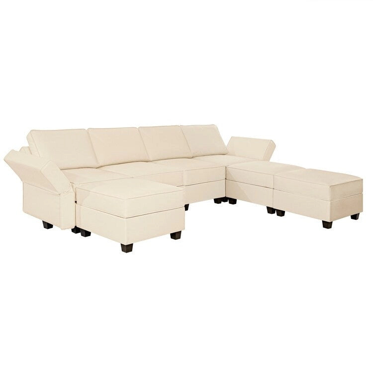 Modułowa rozkładana sofa segmentowa z funkcją spania (dwuosobowa)