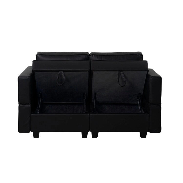 Modułowa rozkładana sofa segmentowa z funkcją spania (dwuosobowa)