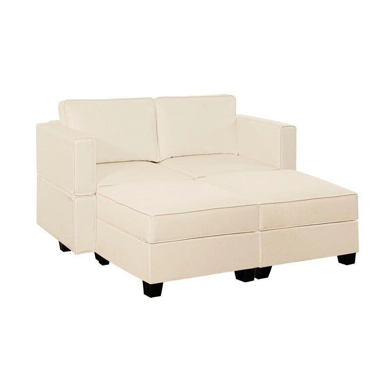 Modułowa rozkładana sofa segmentowa z funkcją spania (dwuosobowa)