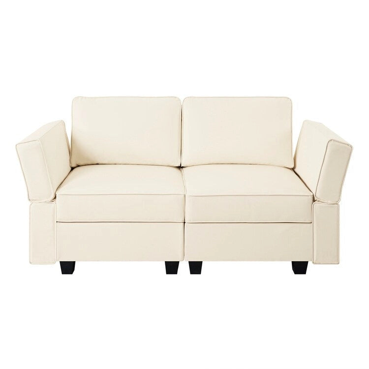 Modułowa rozkładana sofa segmentowa z funkcją spania (dwuosobowa)