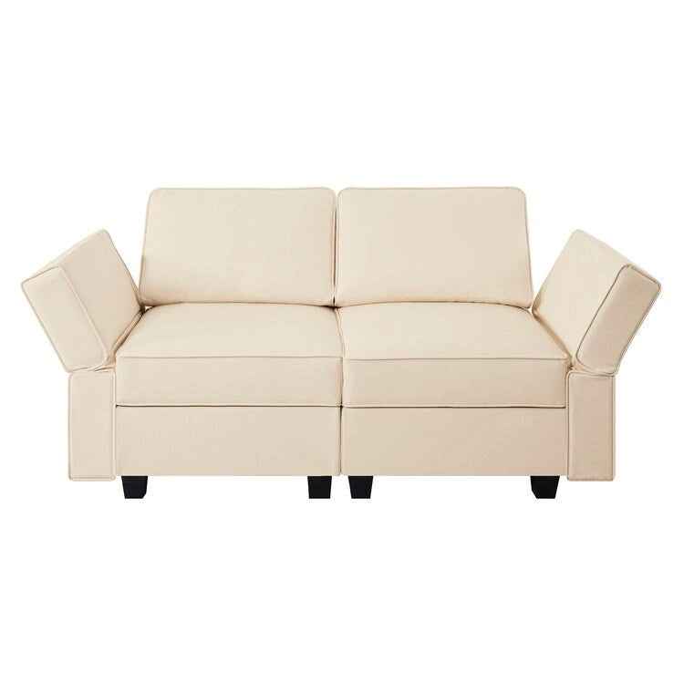 Modułowa rozkładana sofa segmentowa z funkcją spania (dwuosobowa)