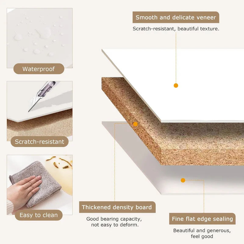 VECELO Armoire de salle de bain étroite de 180 cm de haut, en bois massif, 8 étagères, meuble de rangement autonome