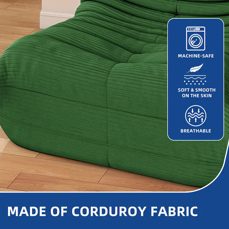 Fotele typu worek Moasis, pojedyncza sofa z pianką memory, leniwa sofa podłogowa dla dorosłych i dzieci