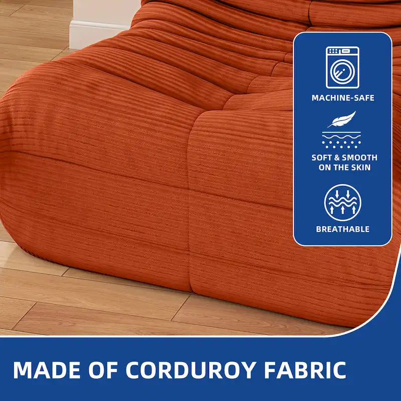 Fotele typu worek Moasis, pojedyncza sofa z pianką memory, leniwa sofa podłogowa dla dorosłych i dzieci