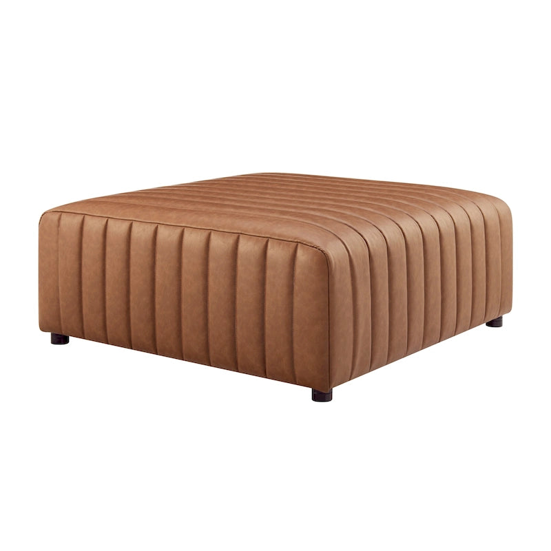 Table basse/ottomane carrée en similicuir Harland