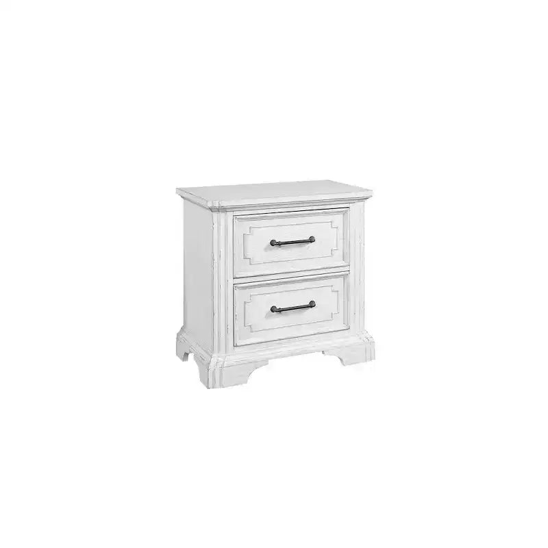 Table de chevet rectangulaire blanche, pour 1