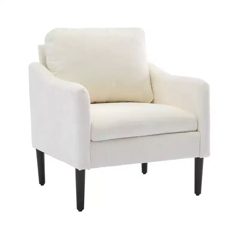 Modern Side Chair, Chenille Fabric Comfy Reading Chair for Adults, Curved Armchair, Modern Cloud Single Sofa Accent Chair