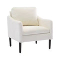 Modern Side Chair, Chenille Fabric Comfy Reading Chair for Adults, Curved Armchair, Modern Cloud Single Sofa Accent Chair