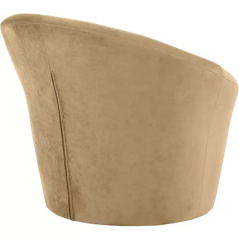 Fauteuil d'appoint en velours – Siège simple | Beige / Noir / Marron / Camel / Cognac / Crème / Vert / Fauve / Taupe