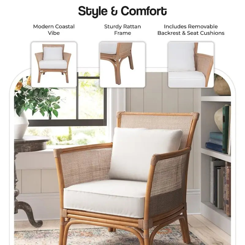 Tatum Rattan Accent Chair