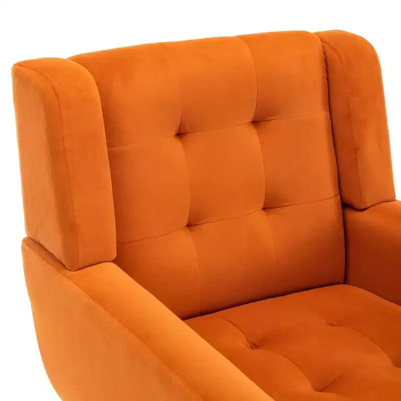Fauteuil d'appoint capitonné multicolore avec pieds en bois, une place