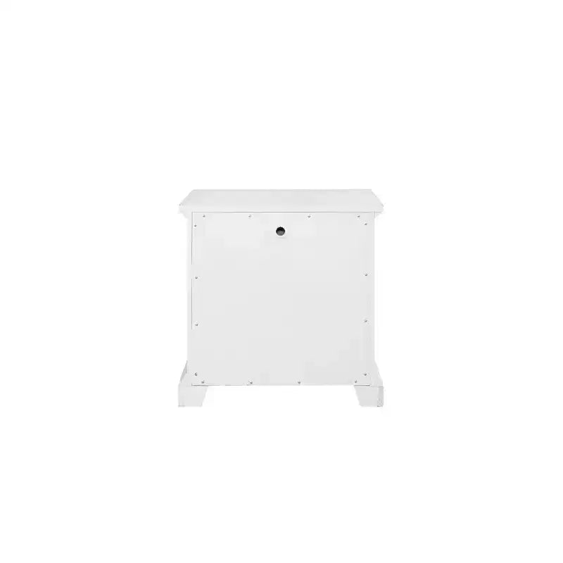 Table de chevet rectangulaire blanche, pour 1