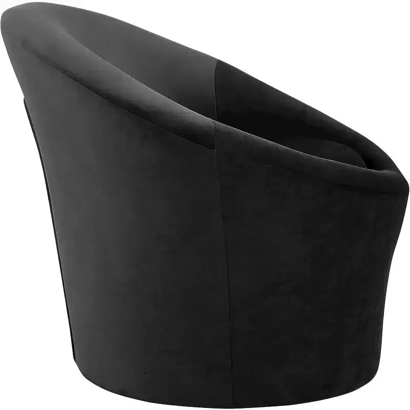 Fauteuil d'appoint en velours – Siège simple | Beige / Noir / Marron / Camel / Cognac / Crème / Vert / Fauve / Taupe
