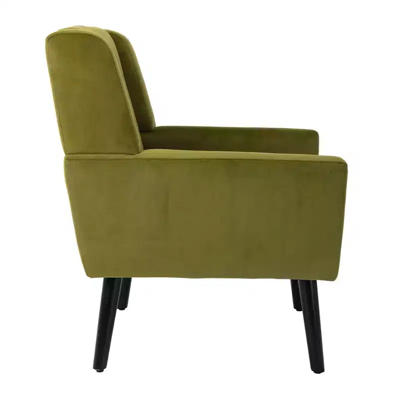 Fauteuil d'appoint capitonné multicolore avec pieds en bois, une place