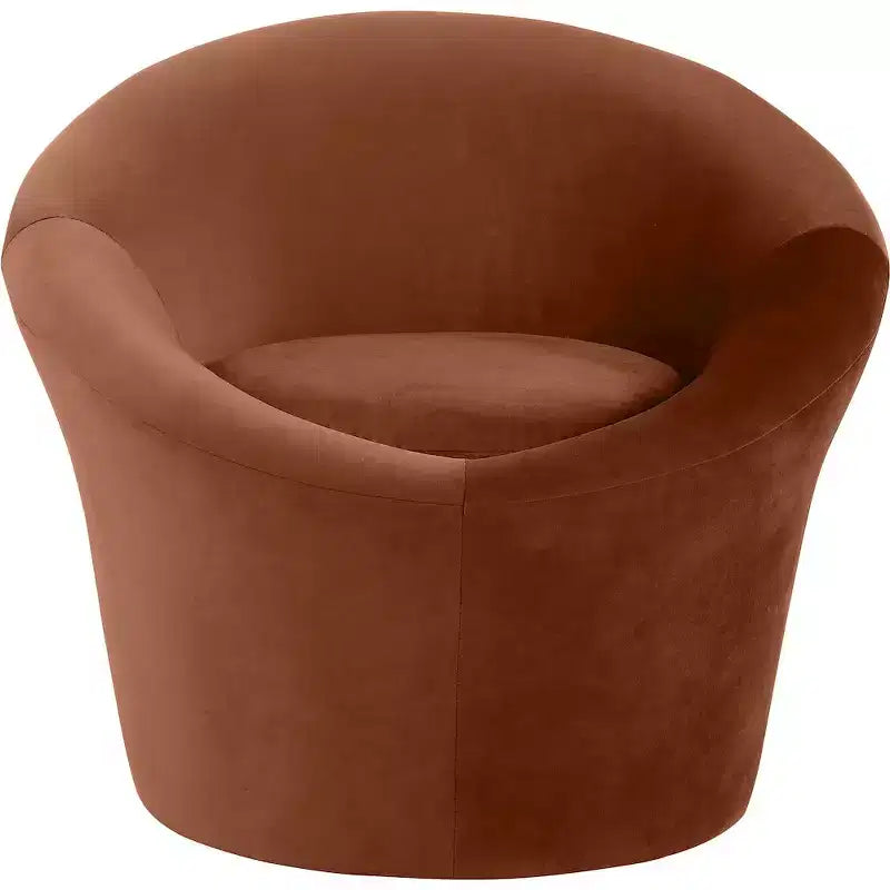 Fauteuil d'appoint en velours – Siège simple | Beige / Noir / Marron / Camel / Cognac / Crème / Vert / Fauve / Taupe