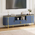 Fluted TV Stand, Modern Television Stand with Sliding Doors, Entertainment Center for TVs, Adjustable Shelves