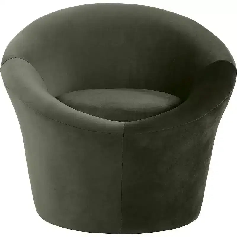 Fauteuil d'appoint en velours – Siège simple | Beige / Noir / Marron / Camel / Cognac / Crème / Vert / Fauve / Taupe
