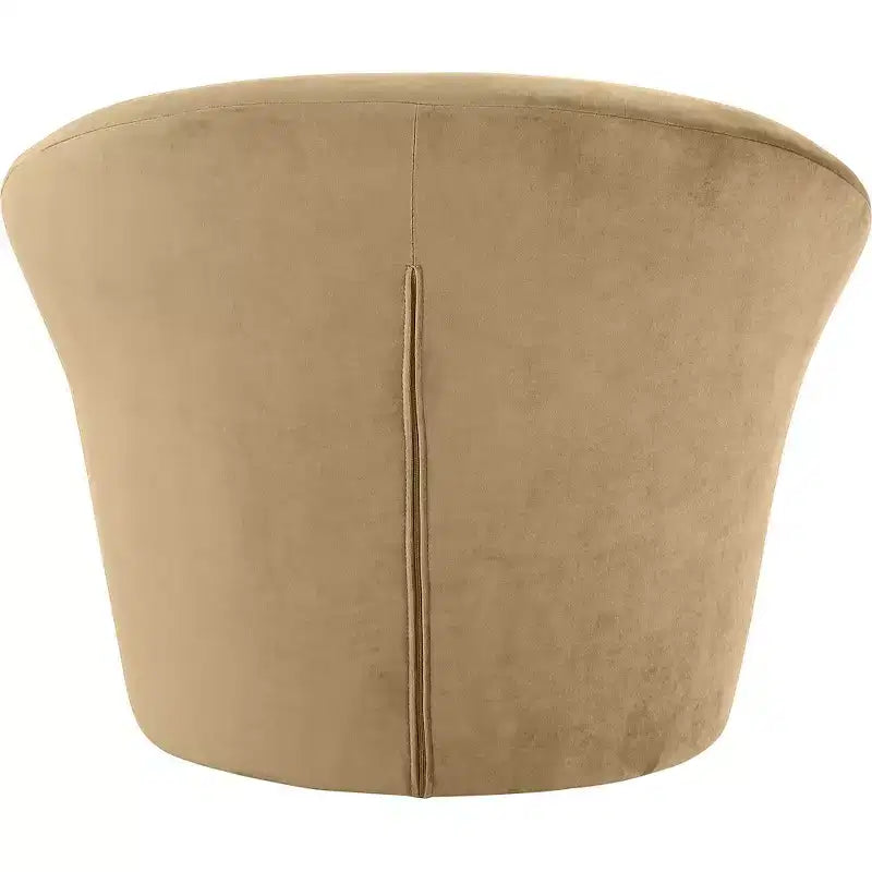 Fauteuil d'appoint en velours – Siège simple | Beige / Noir / Marron / Camel / Cognac / Crème / Vert / Fauve / Taupe