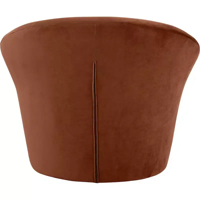 Fauteuil d'appoint en velours – Siège simple | Beige / Noir / Marron / Camel / Cognac / Crème / Vert / Fauve / Taupe