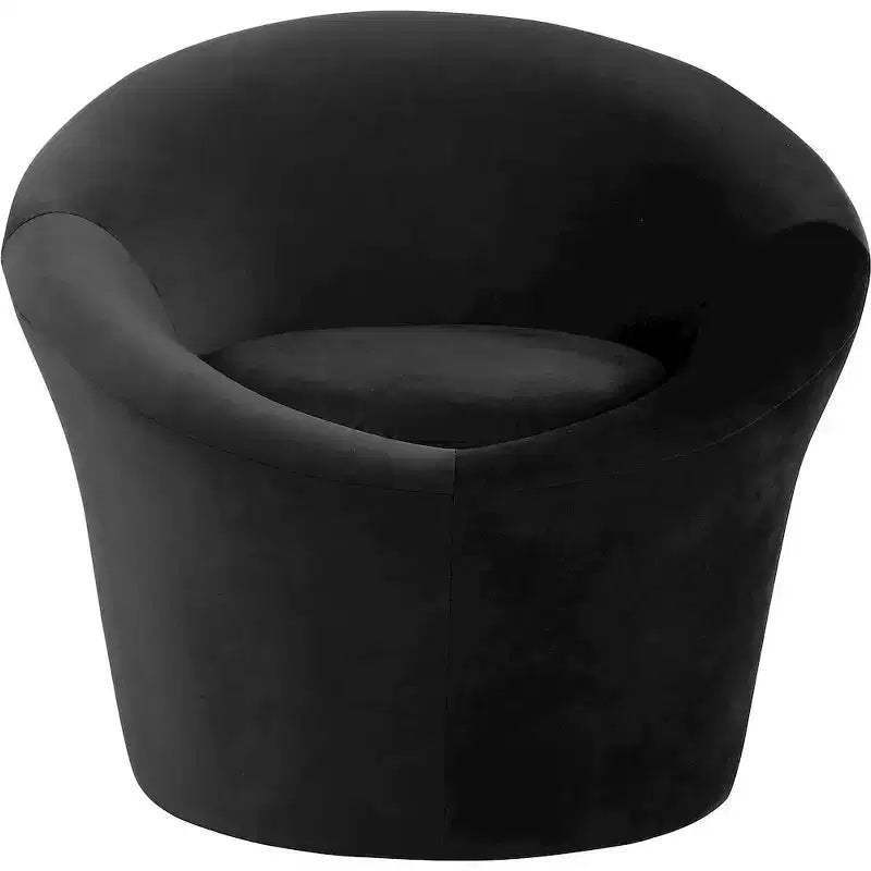 Fauteuil d'appoint en velours – Siège simple | Beige / Noir / Marron / Camel / Cognac / Crème / Vert / Fauve / Taupe