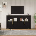 55.12 Large Buffet Cabinet with Storage, Sideboard Buffet Cabinet with Glass Doors