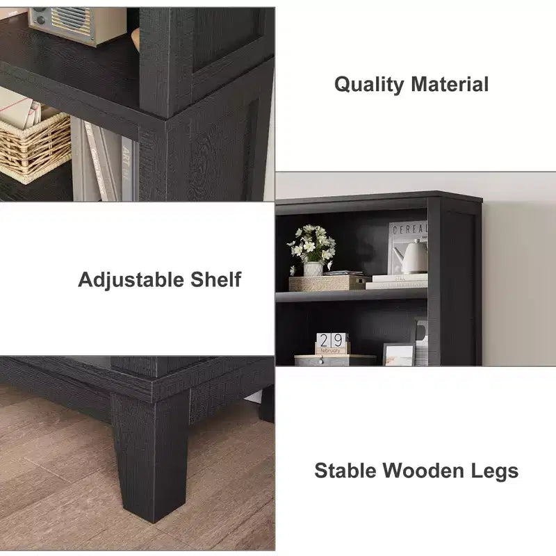 Étagère ouverte « Brown Rustic » à 5 niveaux, assemblage simple, 31,5 L x 71 H
