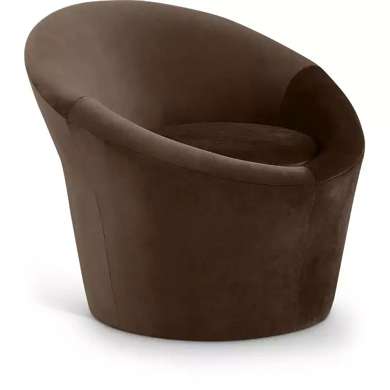 Fauteuil d'appoint en velours – Siège simple | Beige / Noir / Marron / Camel / Cognac / Crème / Vert / Fauve / Taupe