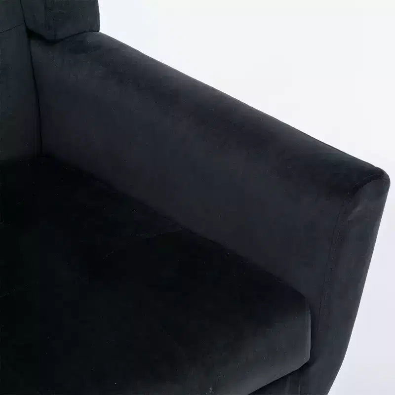 Fauteuil d'appoint capitonné multicolore avec pieds en bois, une place